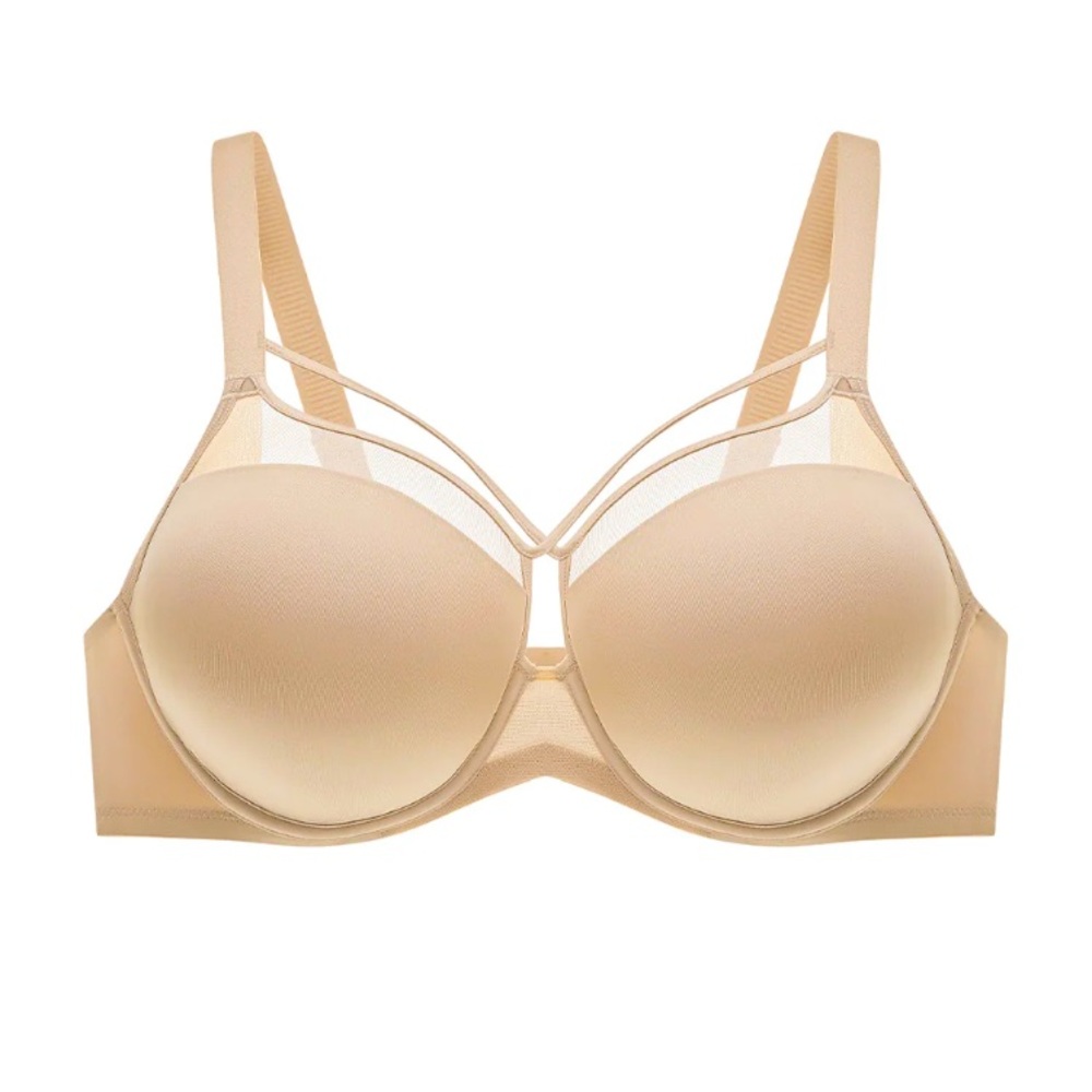Understance Peek-Proof FlexWire Contour Demi Bra Champagne Nude NWT-32DD